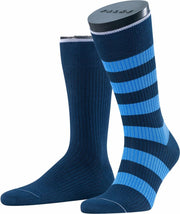 Esprit Block Stripe Sokken 2-PACK Heren 17717 - Blauw 6120 marine Heren - 39-42