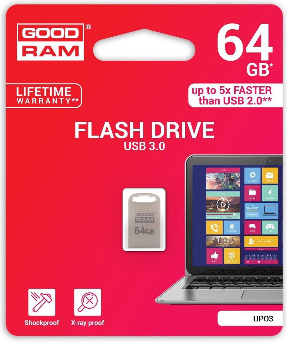 Goodram 64GB USB 3.0 USB flash drive USB Type-A 3.2 Gen 1 (3.1 Gen 1) Zilver