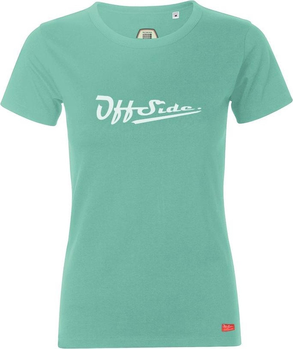 Classic .. T-Shirt Regular fit Mint w/print - Maat M - Off Side - incl. Gratis rugzak
