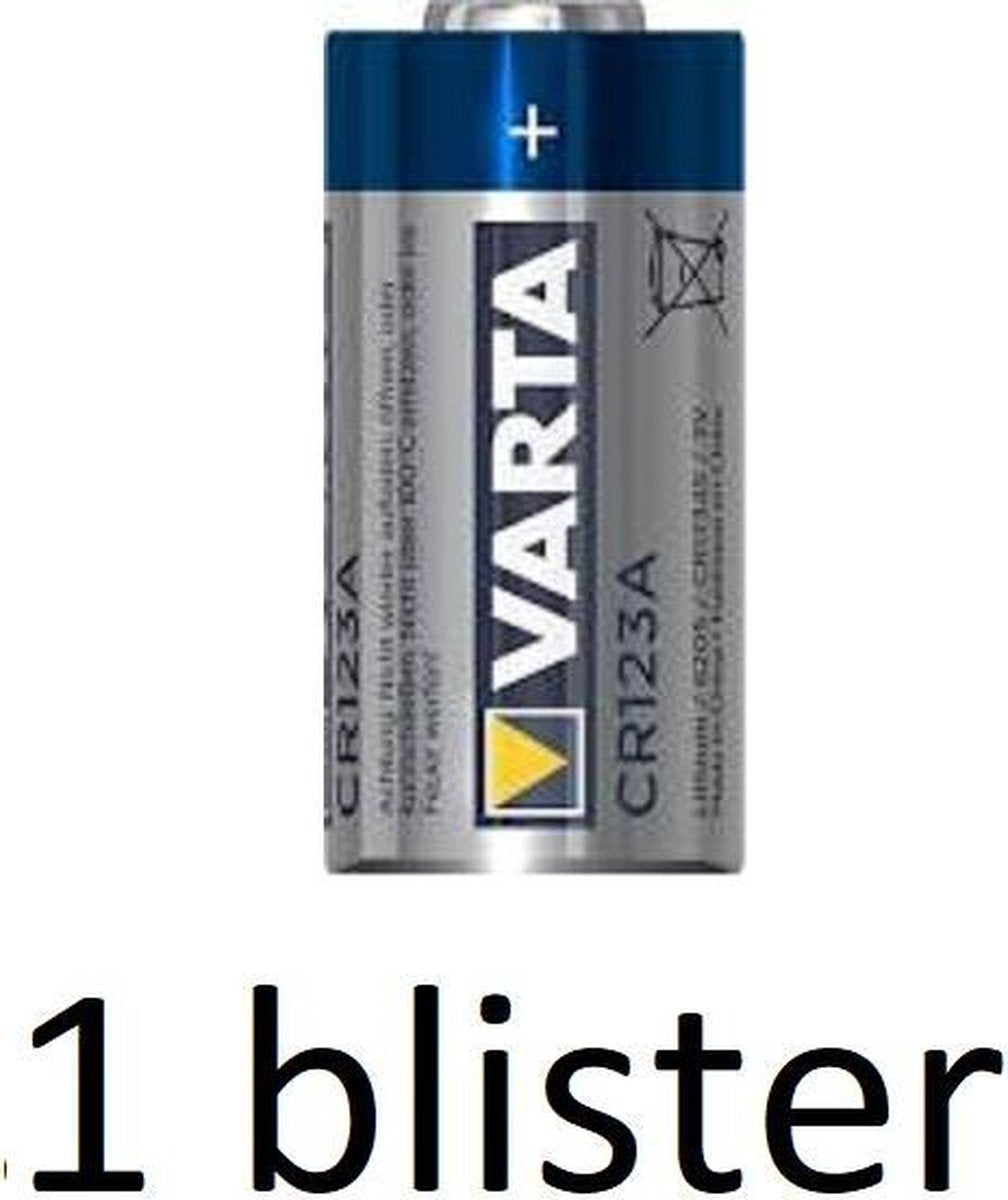 1 stuk (1 zakjes a 1 st) Varta Lithium CR123 3V minigrip