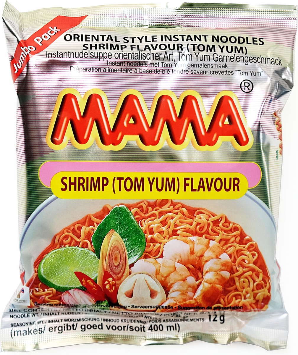 Mama Tom Yum Shrimp Instant Noodle -Taste of Thailand - Pikante Noedels (5 stuks x 90g)