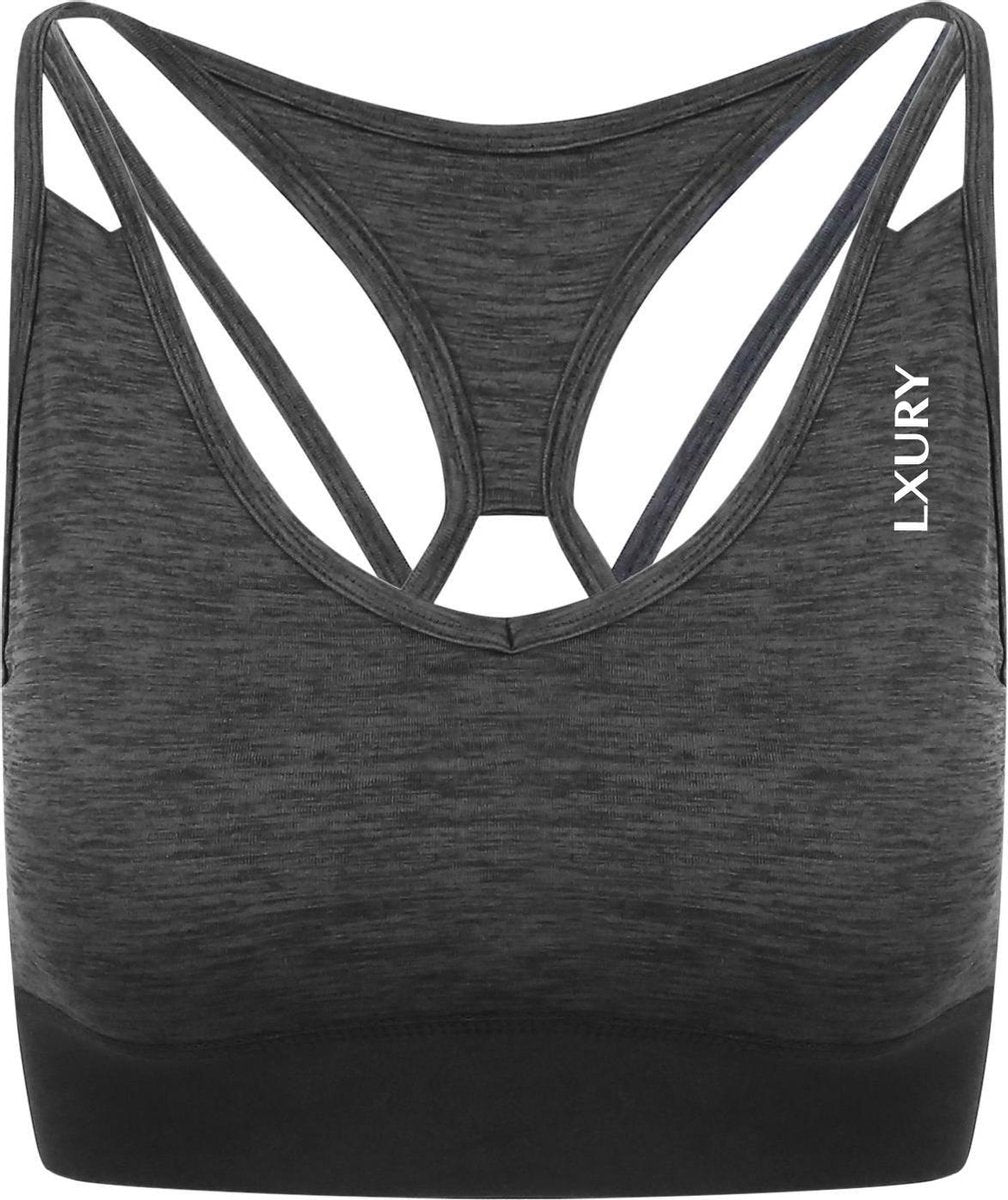 LXURY Dames Cross Sporttop Maat S - Tanktop - Cross Back - Zwart