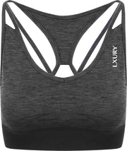 LXURY Dames Cross Sporttop Maat S - Tanktop - Cross Back - Zwart