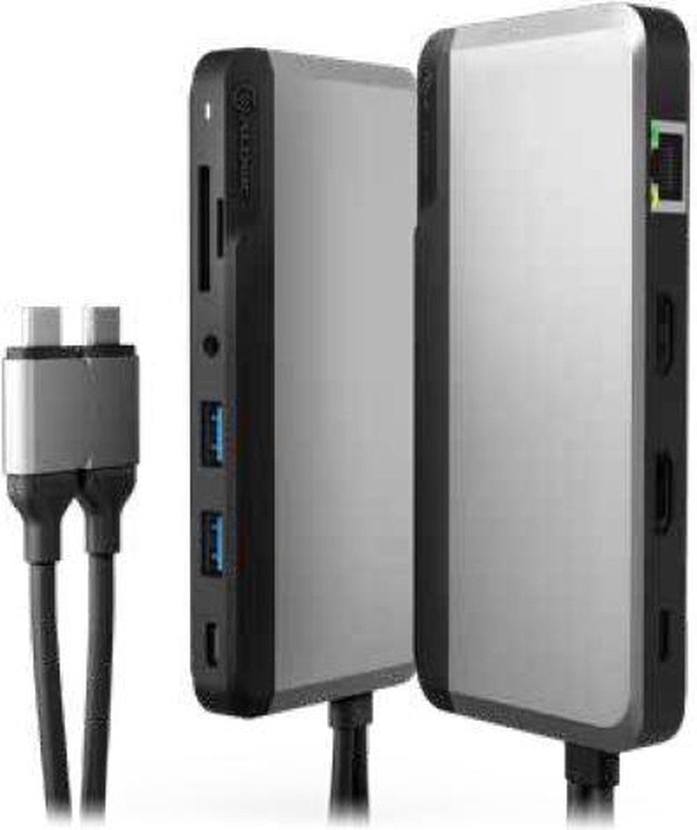 ALOGIC U2CSH-SGR notebook dock & poortreplicator Bedraad USB 3.2 Gen 1 (3.1 Gen 1) Type-C Zwart