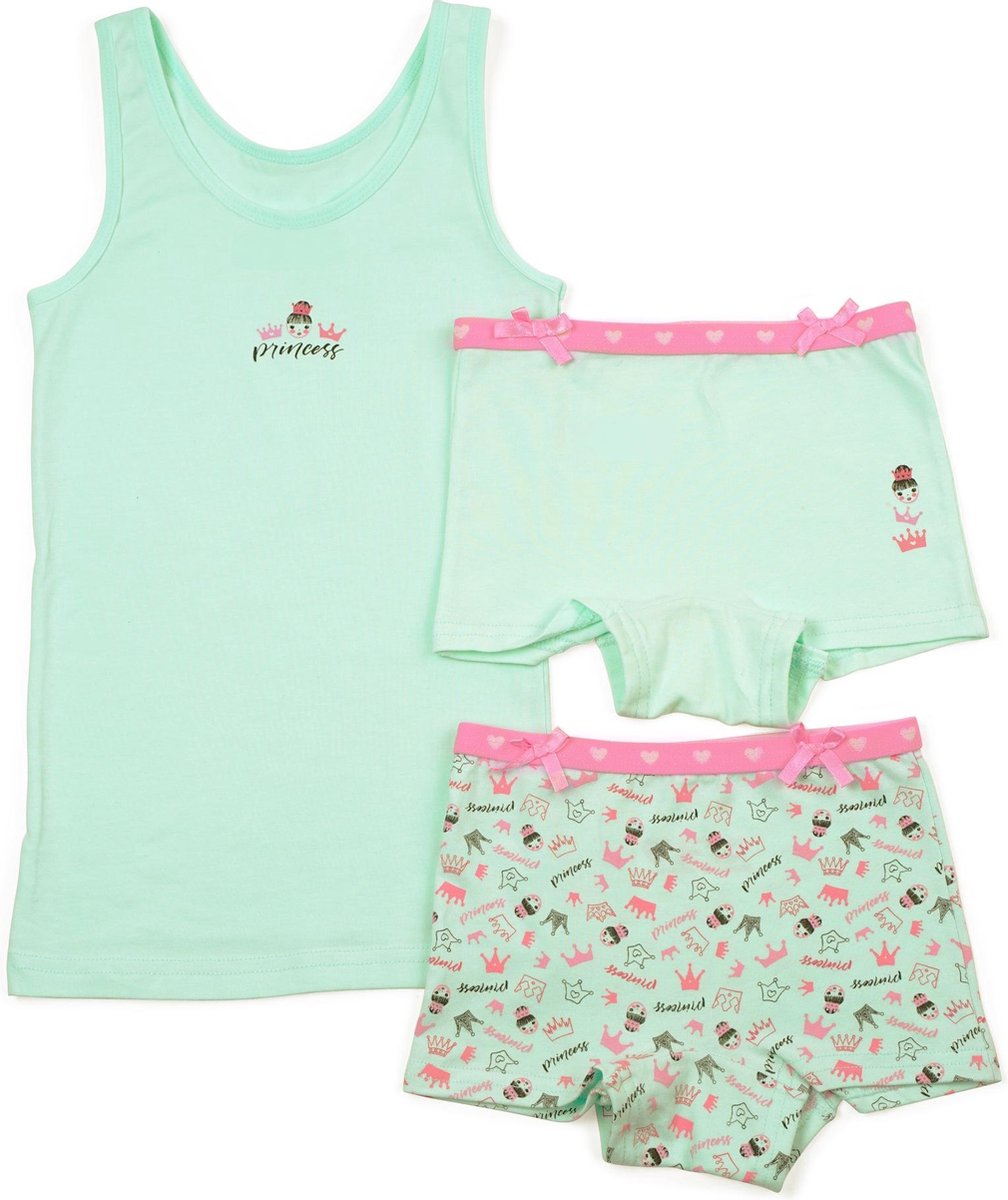 Funderwear meisjes setje Princess  - 110  - Groen