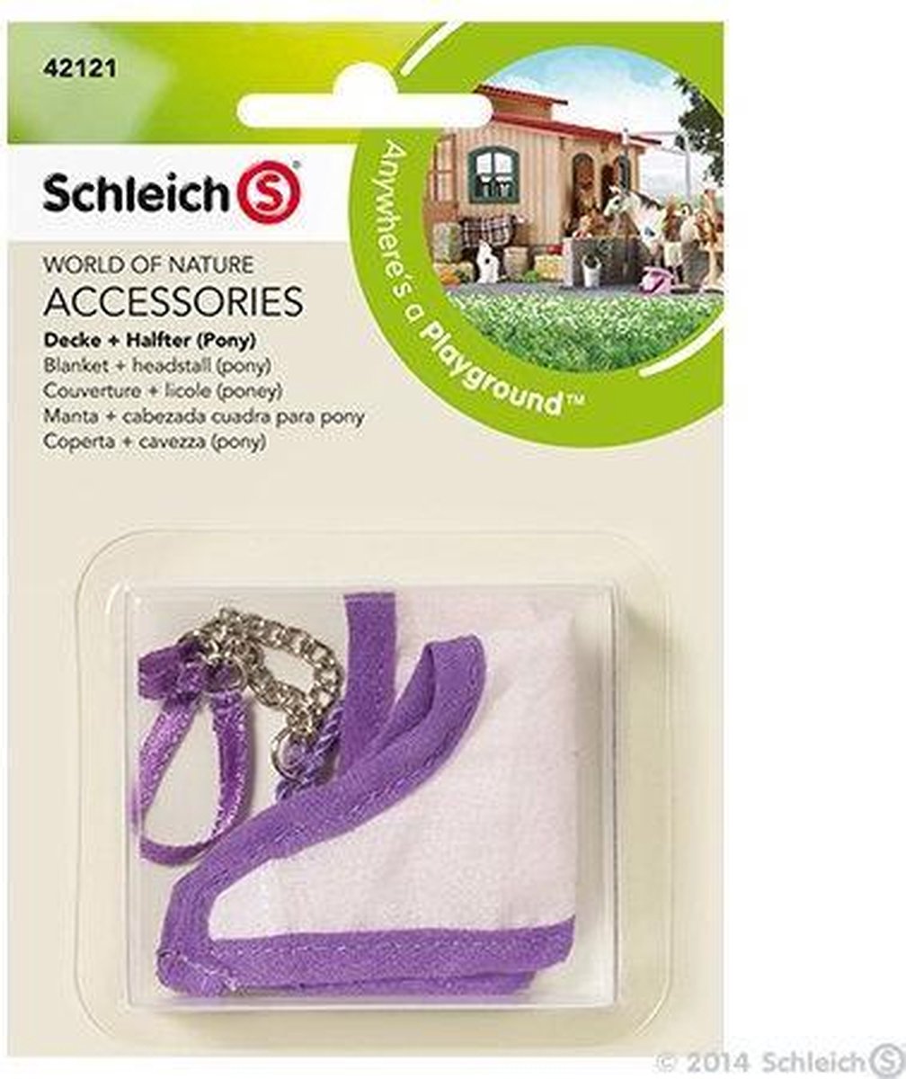 Schleich Witte Paarden deken + Hoofdstel (Pony)