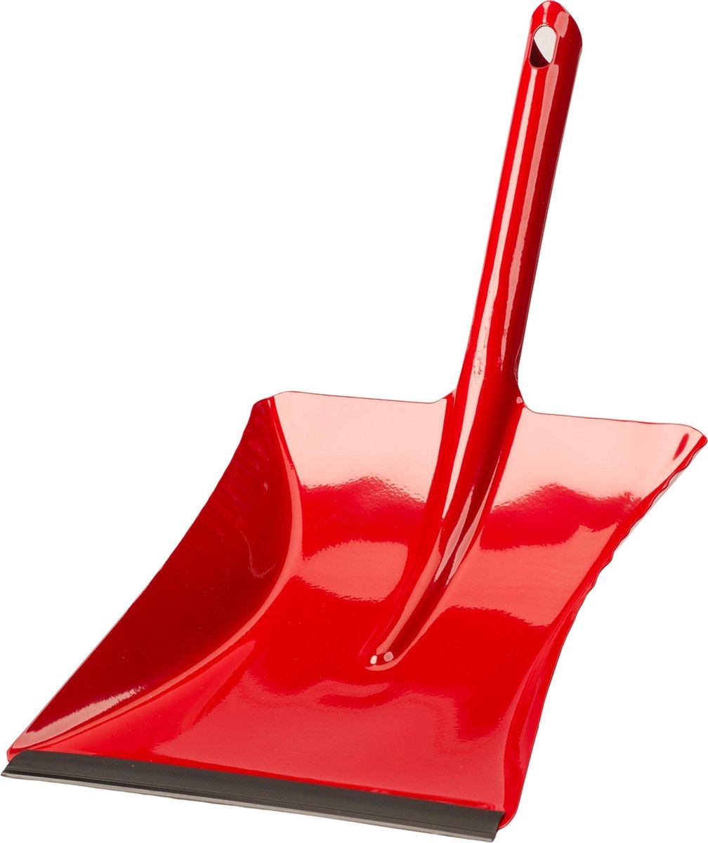 Stofblik - Vuilblik Metaal - Rubberen Lip - Rood