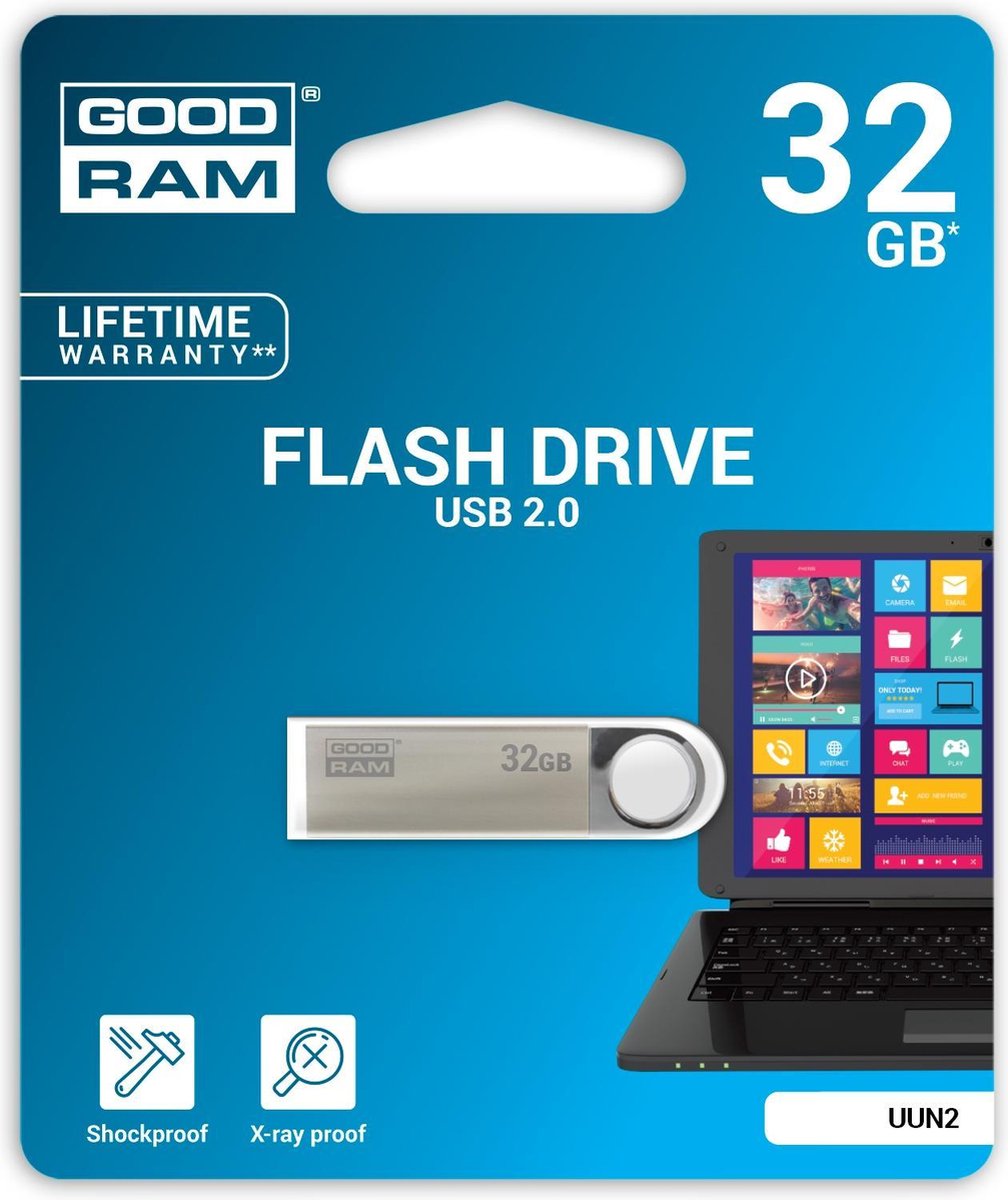 Goodram 32GB USB 2.0 USB flash drive USB Type-A Zwart