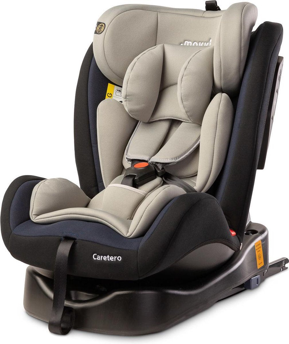 MOKKI draaibare autostoel ISOFIX Groep 0/1/2/3 tot 12 jaar l autostoeltjes Marine