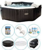 Intex - Jet & Bubble Deluxe - Jacuzzi - 218 x 71 cm -  Zwart - Inclusief onderhoudspakket Small