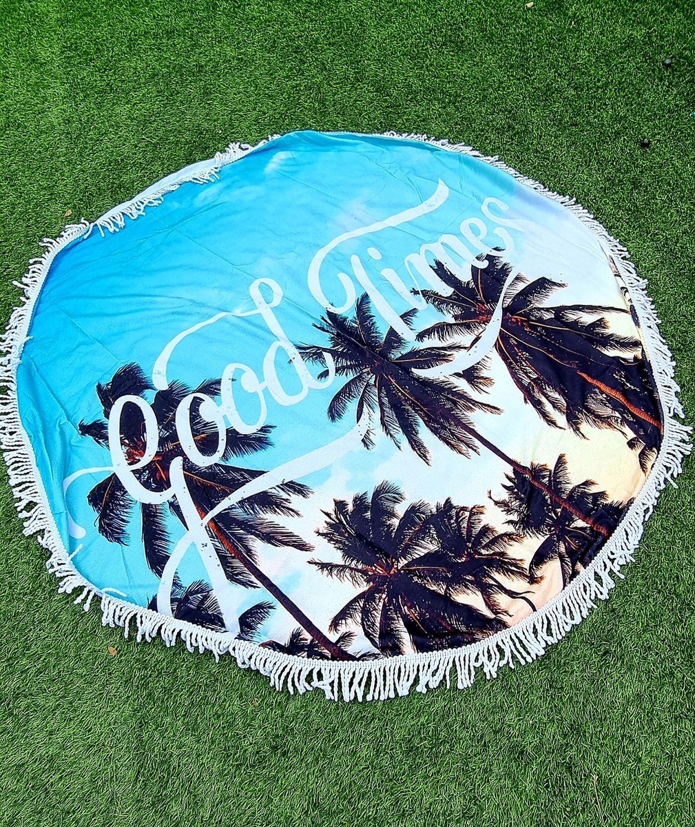 Good Times - picknickkleed - Strandlaken - Badlaken - Handdoek - Rond kleed
