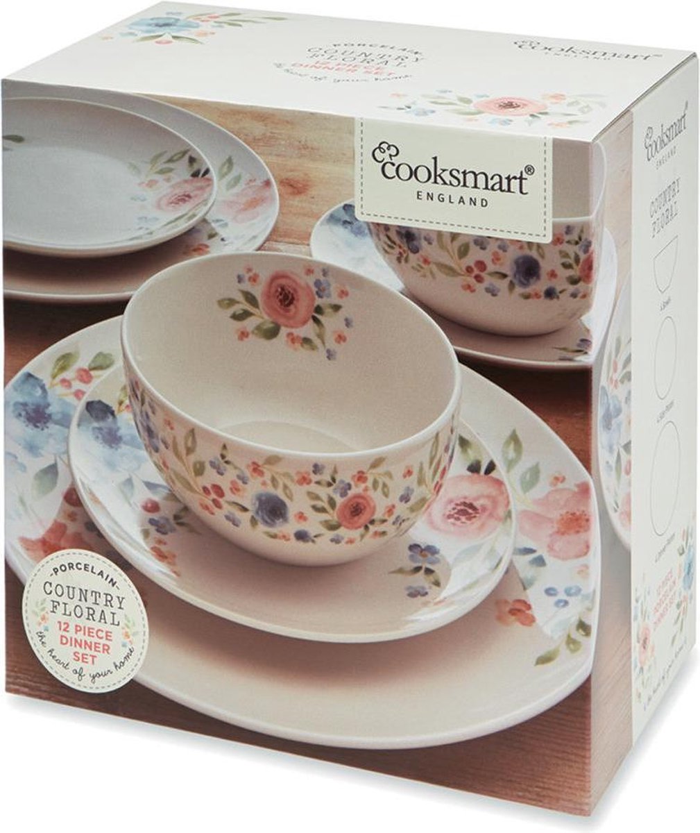 Serviesset 12-delig Country  Floral