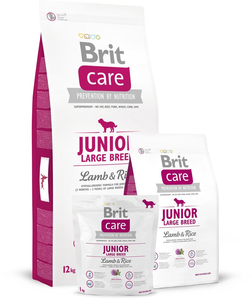 Brit Care Junior Large Breed Lamb & Rice 3 kg hypo-allergeen