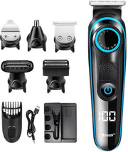 walixpro® Baardtrimmer voor Mannen- 5 in 1- Voor het hele Lichaam- Verstelbaar- Scheerapparaat- Trim Apparaat-  Baard- en Snor onderhoud