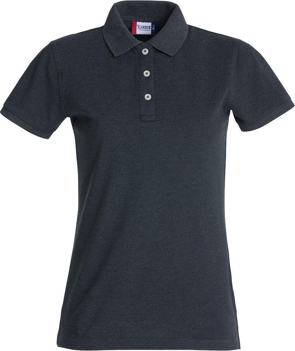 Clique Premium dames polo antraciet s