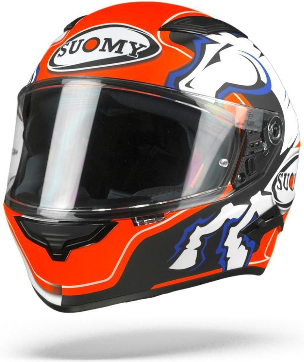 Suomy Speedstar Zerofour Mat Rood Wit Zwart Integraalhelm - Motorhelm - Maat M