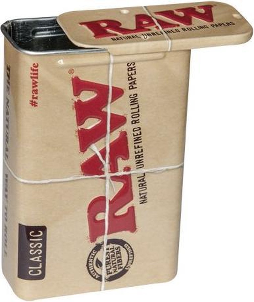 Raw slide top tin