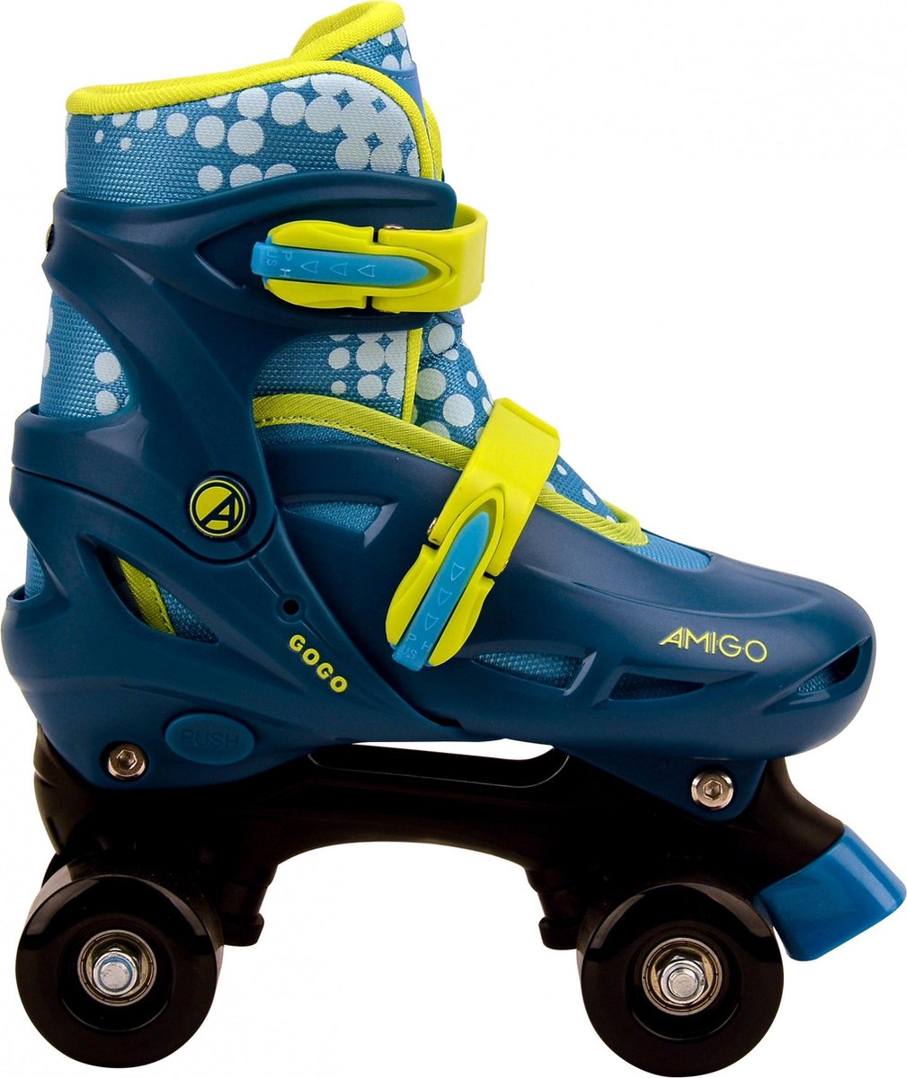 AMIGO Gogo rolschaatsen - Voor jongens en meisjes - Blauw/Geel - Maat 34-37