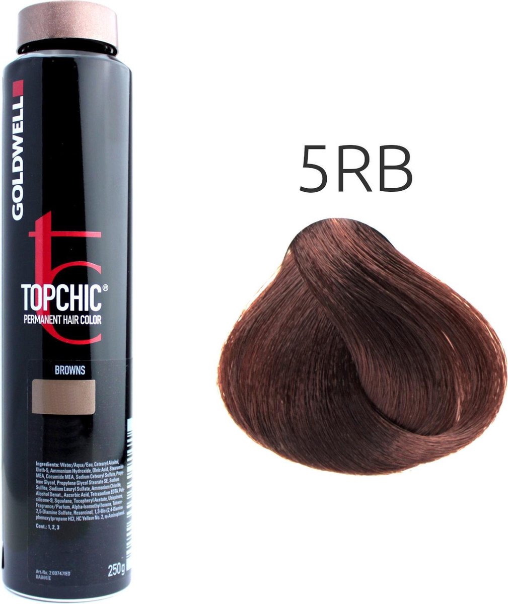 Goldwell - Topchic Depot Bus - 5-RB Donkerrood Berken - 250 ml