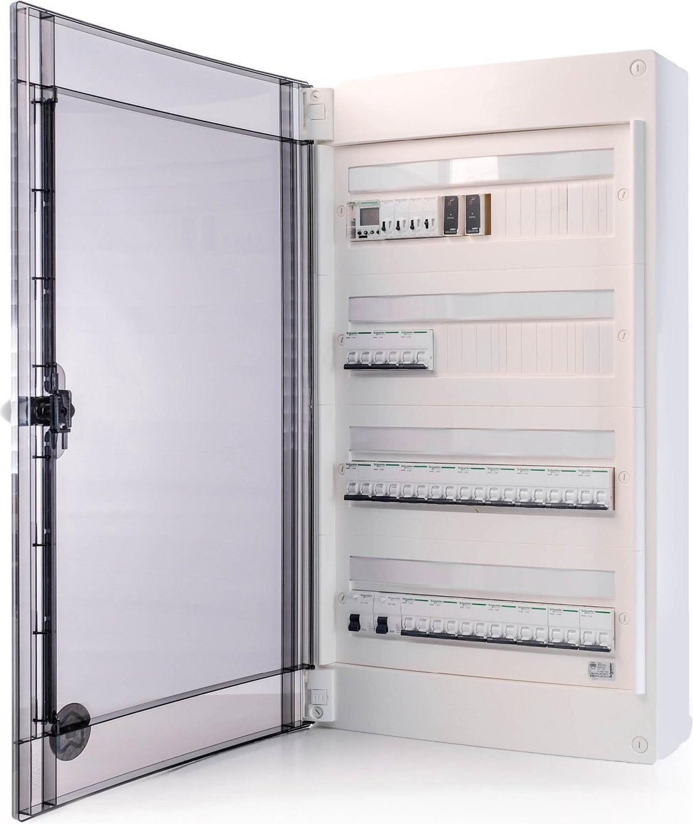 Verdeelkast Comfort (20 automaten + astro-klok + 4x teleruptor + 2x dimmer)