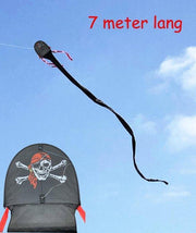Vlieger piraat met mega staart 700 cm - vliegers voor kinderen - volwassenen - stuntvlieger - speelgoed - Viros
