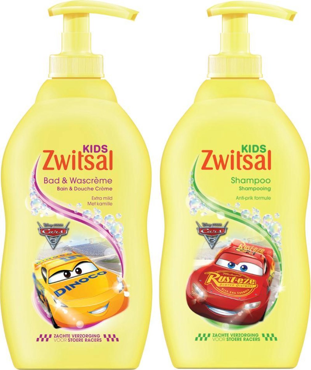 Zwitsal Cars - MIX - Shampoo 400 ml Pomp & Wascreme 400 ml Pomp