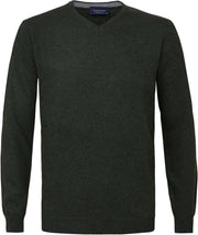 Profuomo Pullover V-hals Wol Groen (PPRJ3A0127)N