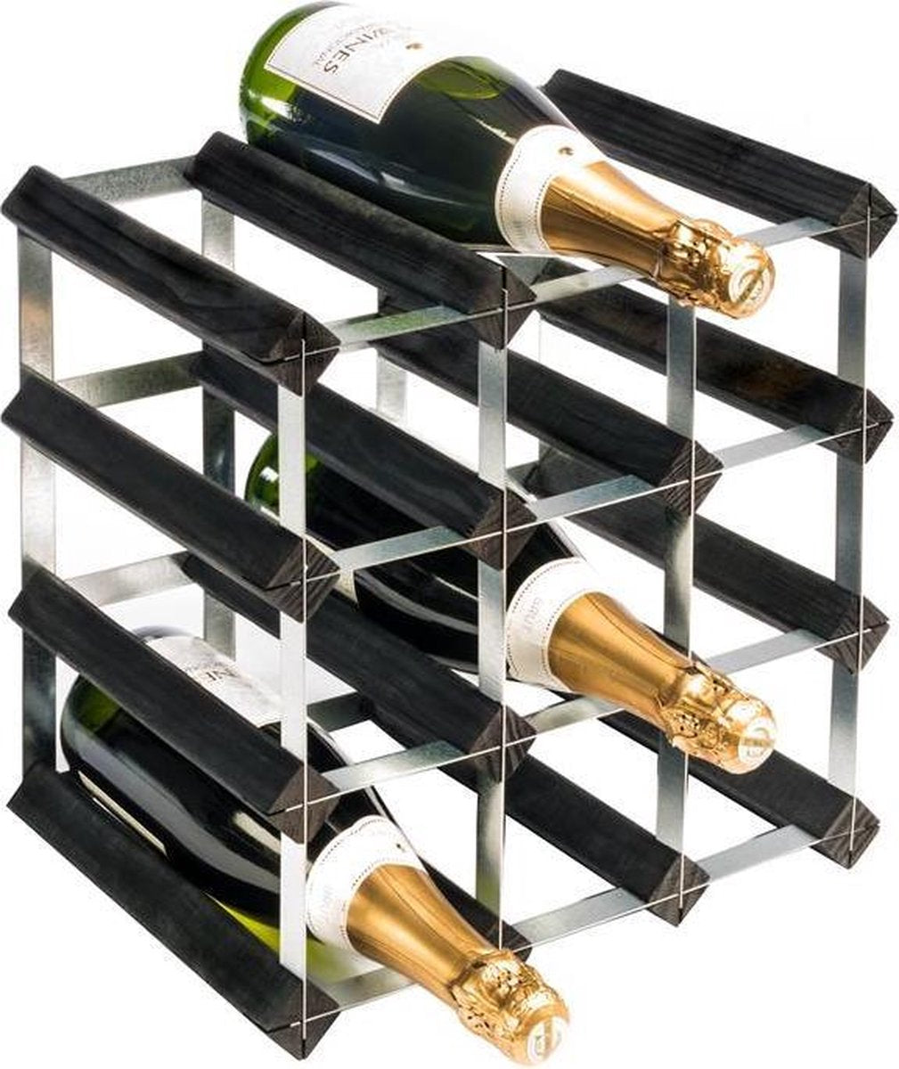 RTA - Traditional wine rack 12 bottles black ash