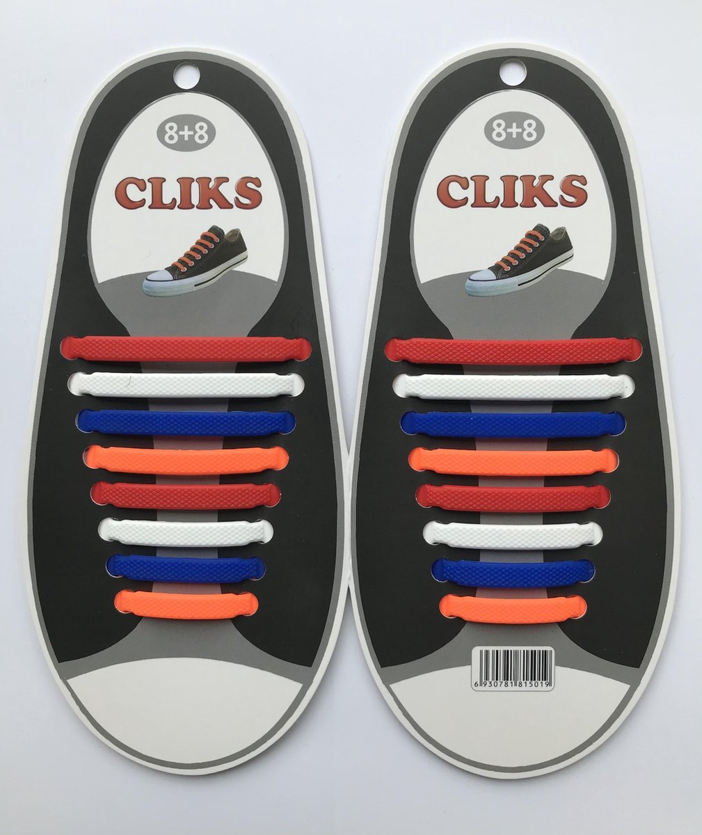 CLIKS elastische veters  HOLLAND - elastieken veters - kids - volwassenen