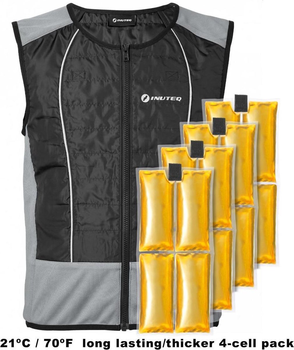 Inuteq Inuteq Compleet BodyCool Hybrid PCM + H2O Koelvest - Maat: L - Kleur: Zwart Maat: L -Zwart - 21C / 4 Cell