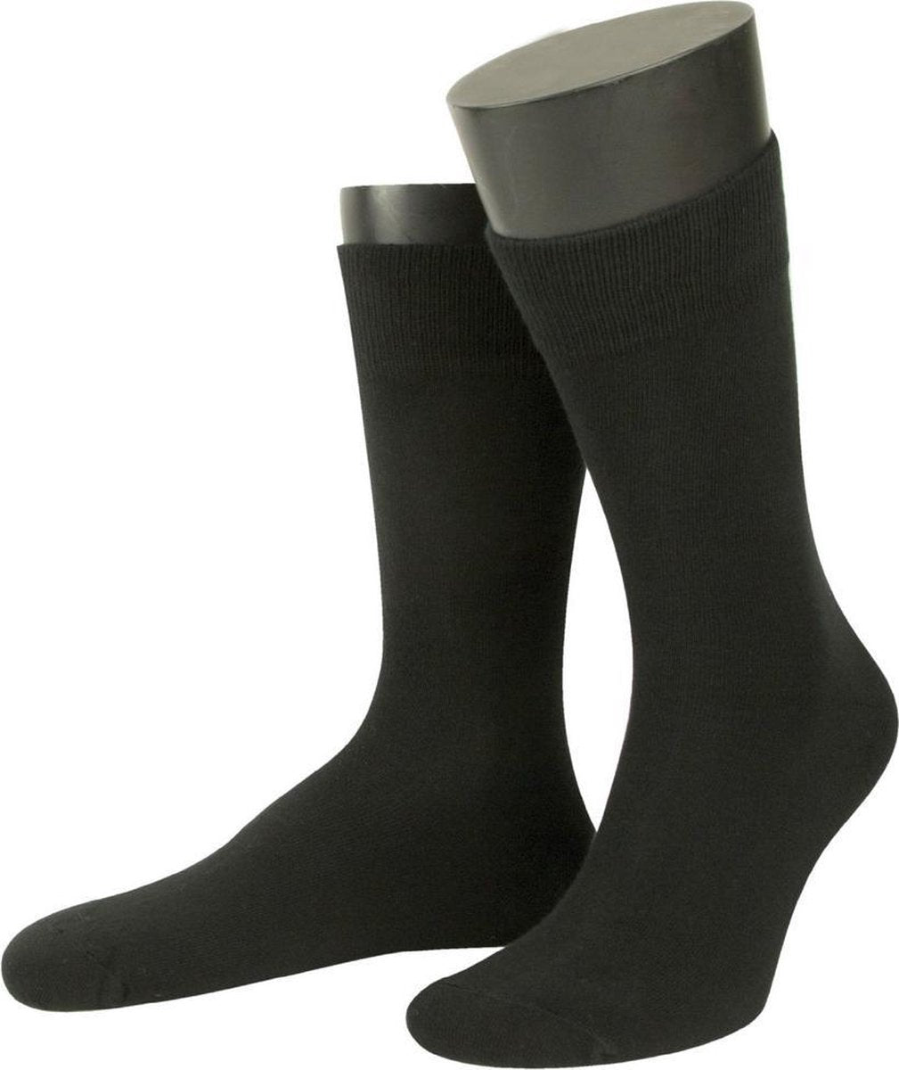 Basset - Sokken - Sokken Heren - 6 Pack - Zwart - Maat  43-47