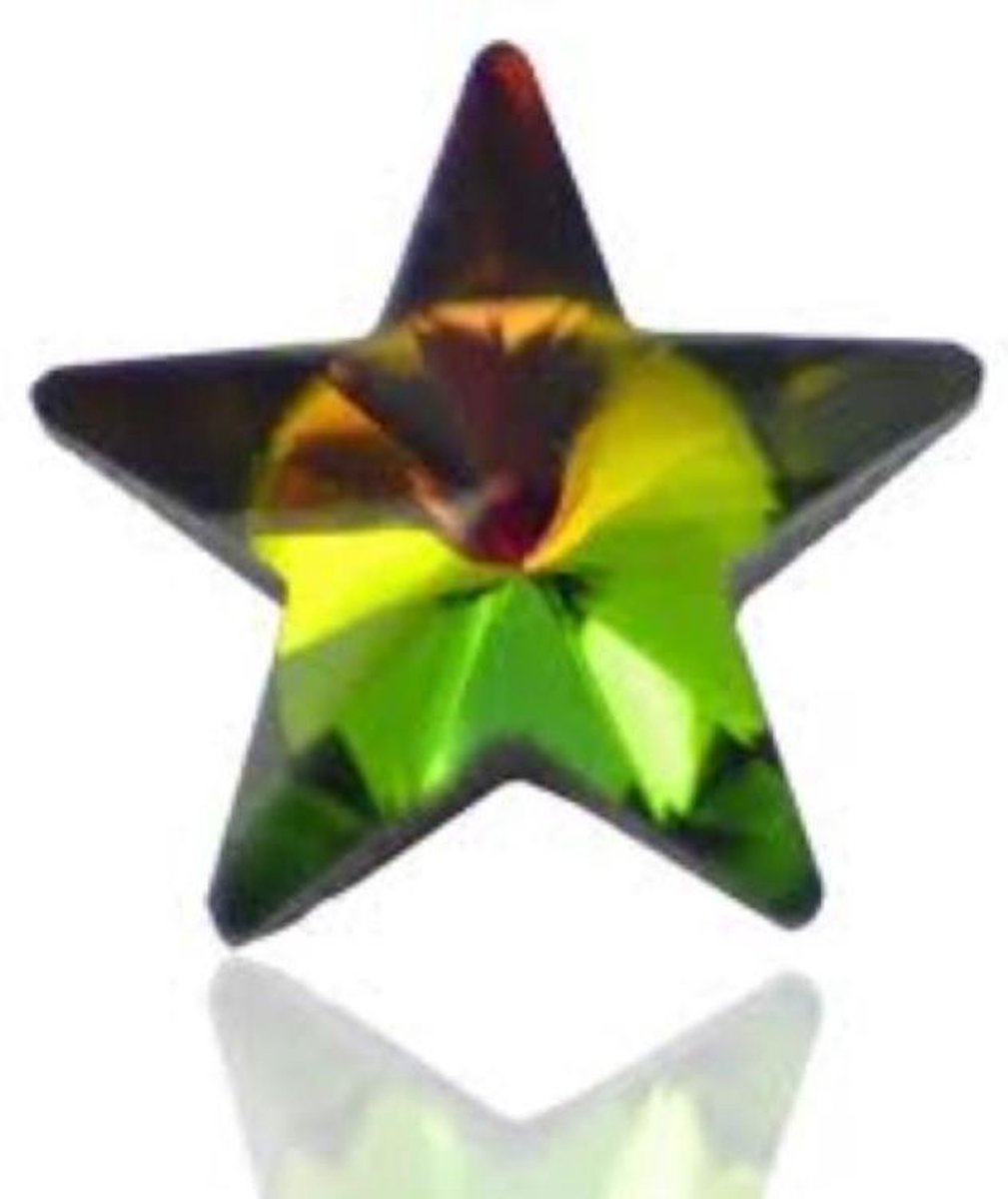 Swarovski steen ster (10 mm) Groen