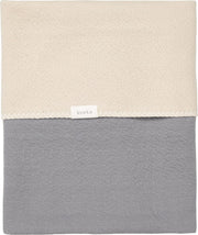 Koeka Wiegdeken reversible Riga - steel grey 75x100cm