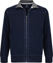 Kam Jeans Sweat vest zipper (Lente/Zomer)  65% katoen 35% polyester - Heren - Marineblauw - XL