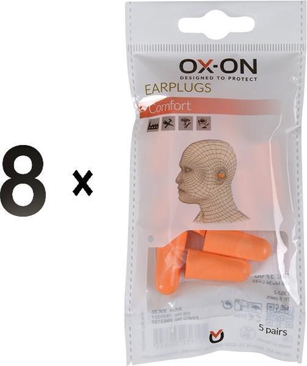 Set à 40 paar - OX-ON Comfort earplugs-oordoppen-herriestoppers