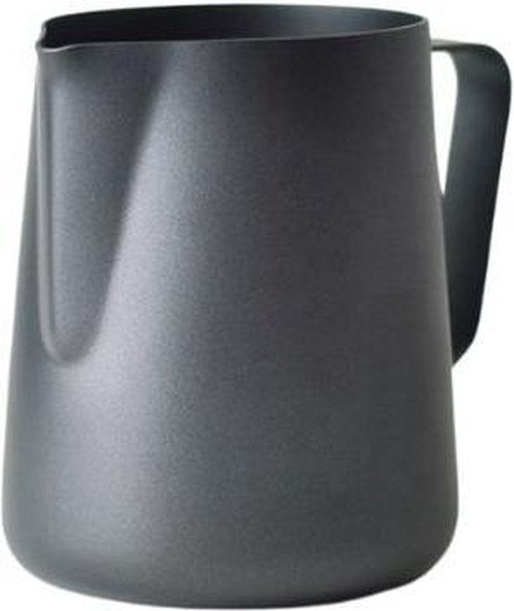 Barista melkopschuimkan - melkkannetje - 600ml - latte art - RVS - Zwart
