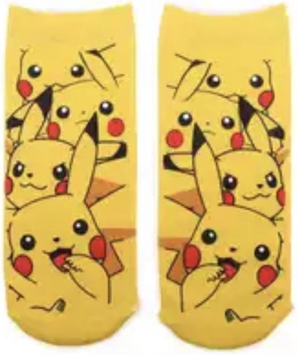 Pokemon enkelsokken Pikachu Unisex Enkelsokken Maat 36-41
