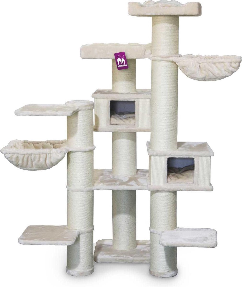 Petrebels Savannah 210 krabpaal - Creme - maine coon - zware kwaliteit