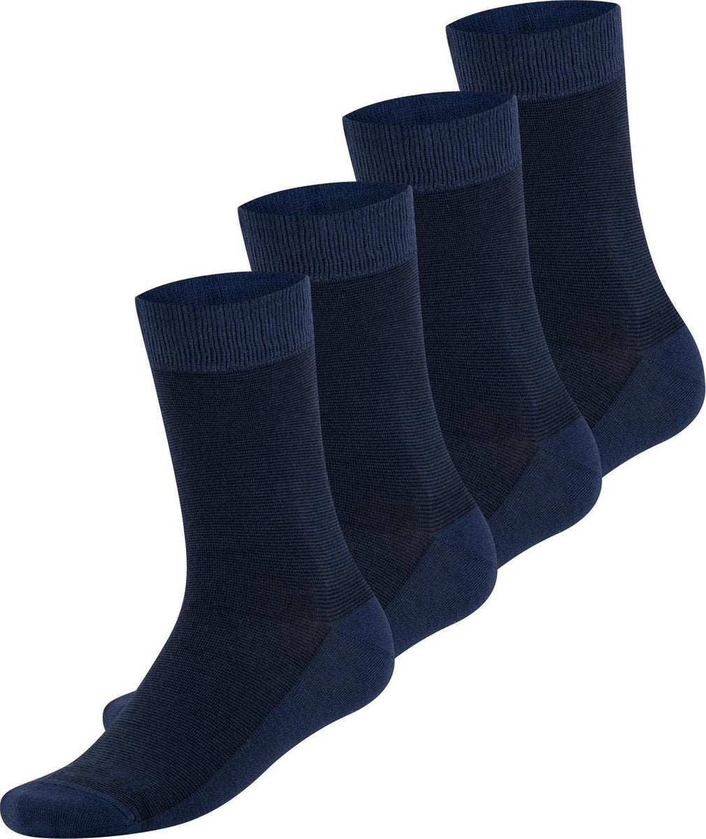 Bamboe Sokken - zwart blauw gestreept - Heren of Dames - 4paar - Maat 39-42