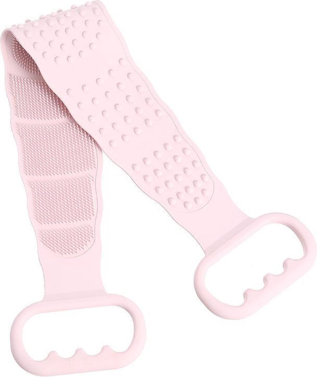 rubberen rug scrubber - lichaam scrubbed -  handdoek - douche - bad - Roze