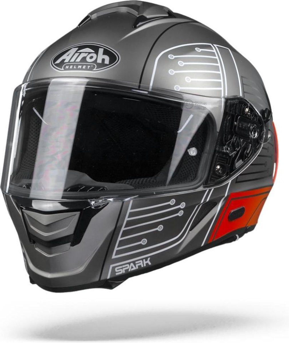 Airoh Spark Cyrcuit Red Matt Full Face Helmet XL