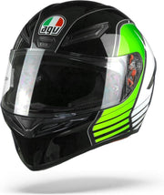 Agv K1 Power Gunmetal Wit Groen Integraalhelm - Motorhelm - Maat XL
