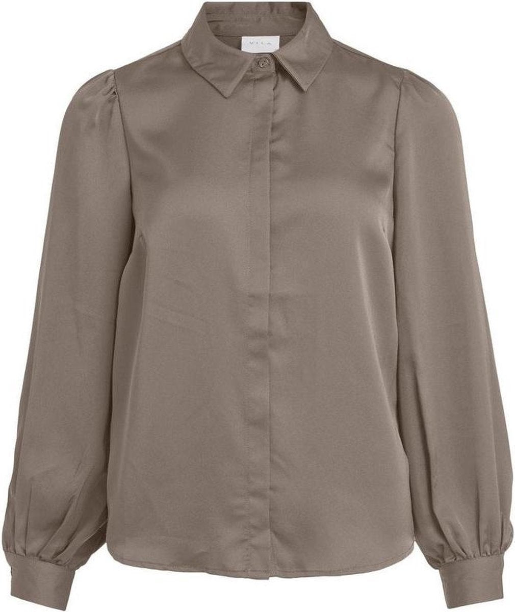 Viellette Satin L/s Shirt/su - Noos 14063320 Fungi