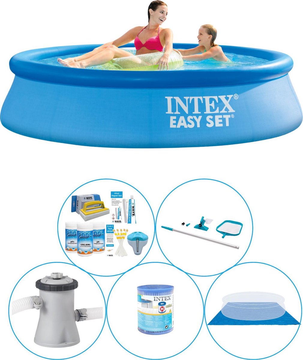 Zwembad Met Accessoires - 6-delig - Intex Easy Set Rond 244x61 cm