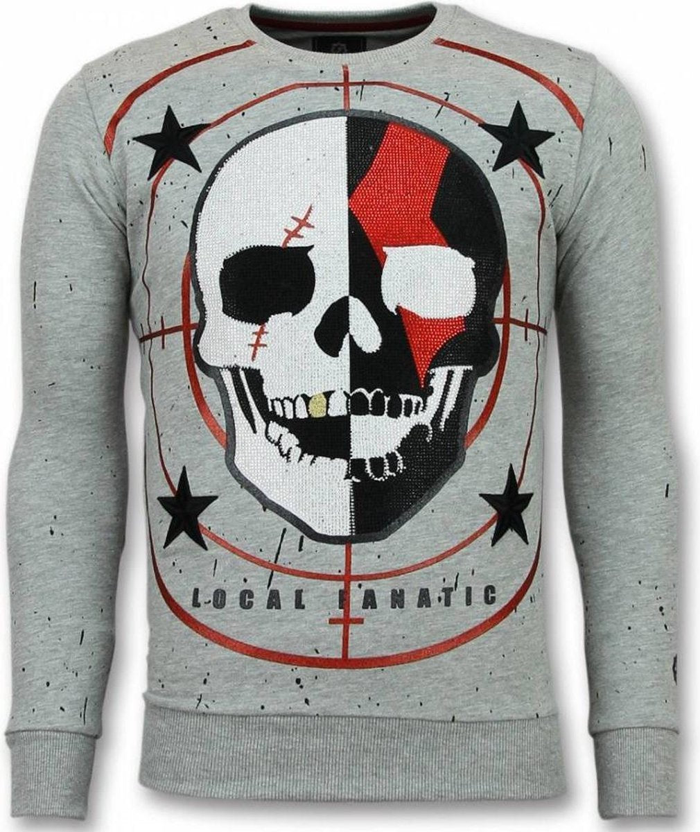 Local Fanatic Skull Trui - God of War Sweater Heren - Grijs - Maten: S