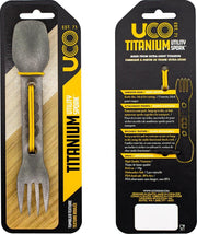 Uco Titanium Spork Ultimate - Mes Lepel & Vork in één Roestvrijstaal Lichtgewicht Outdoor Survival