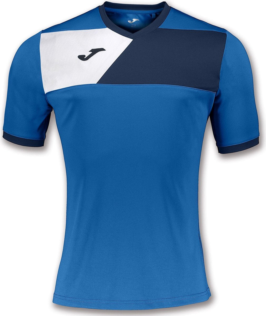 Joma Crew II Shirt Korte Mouw - Royal / Marine / Wit | Maat: 2XL-3XL