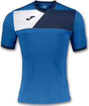 Joma Crew II Shirt Korte Mouw - Royal / Marine / Wit | Maat: 2XL-3XL