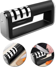 *NIEUWSTE* Professionele luxe messenslijper | Messenslijpers | Knife sharpener | Scharenslijper | Anti slip | Roestvrijstaal | Veilig | Zwart