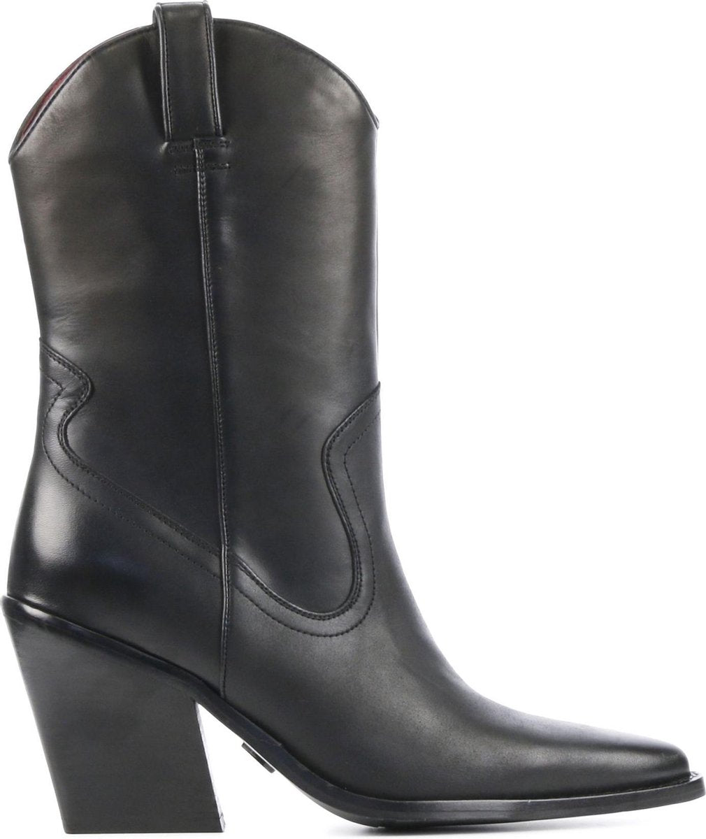 Bronx Vrouwen Leer  Cowboylaarzen / Laarzen / Damesschoenen 34125-e - Zwart - maat 41